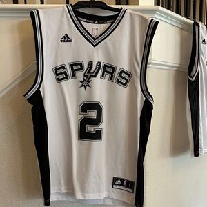 adidas White & Black San Antonio Spurs #2 Jersey